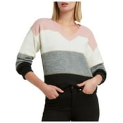 H Halston Womens Metallic V-Neck V-Neck Sweater