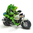 thumbnail image 3 of Adorno De Rana De Resina, Ranas Sentadas En La Decoración De La Motocicleta, Rana Divertida, Estatua Para Interiores Y Exteriores, Estatua De Rana Para Jardín, Figura De Rana Para Sala De Estar, Patio Sweethay HA021399-00, 3 of 5