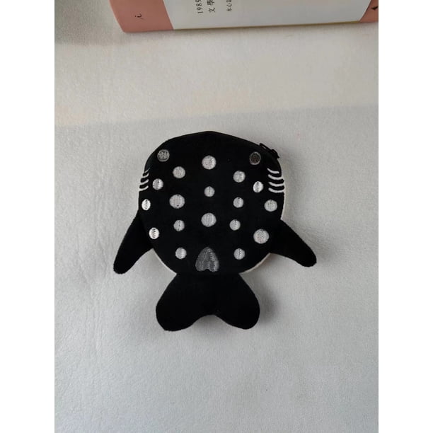 Monedero de peluche con forma de tiburón de dibujos animados, bonito bolso colgante con cremallera, pequeño regalo