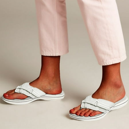 

Medcursor Women Casual Fashion Solid Color Flip Flops Flat Comfortable Flip-Flop Sandals