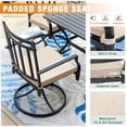 thumbnail image 5 of Sophia & William 6 Piece Outdoor Dining Set Patio Furniture Set with Bench Swivel Chairs and Table with Cushion, 5 of 8