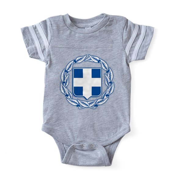 CafePress - Greek Crest Blue - Cute Infant Baby Football Bodysuit