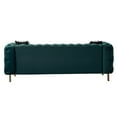 thumbnail image 5 of 84.25 Inch Oversized Velvet Sofa for Living Room,Long Upholstered Velvet Sofa Couch with High Armrest and Metal Legs Decor Furniture,3-Seater Loveseat for Bedroom, Office,Green, 5 of 9