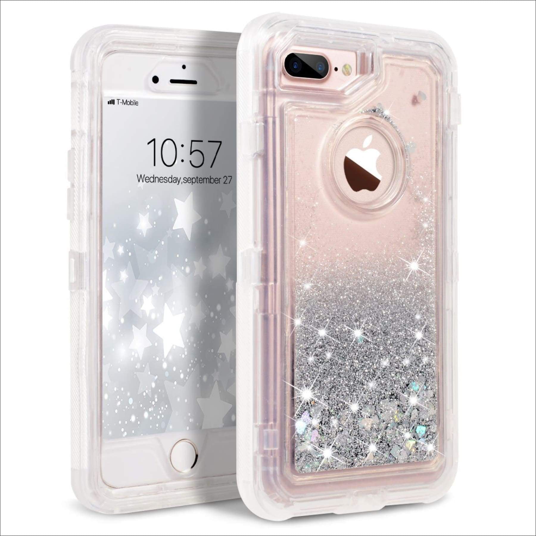 Dexnor iPhone 8 Plus Case, iPhone 7 Plus Case, Glitter 3D Bling Sparkle