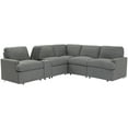 thumbnail image 3 of Miekor Furniture 104" Power Recliner Corner Sofa Home Theater Reclining Sofa Sectional Couches with Storage Box, Cup Holders, USB Ports and Power Socket for Living Room, Dark Grey 50AAR, 3 of 9