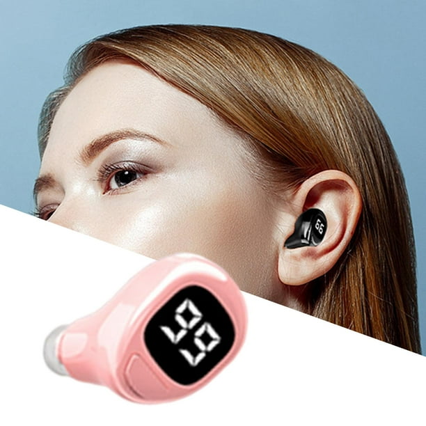 Auriculares Yotijar Invisible F6 de un oído 5.2 intrauditivos a prueba de sudor rosa