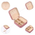 thumbnail image 4 of Unique Bargains Portable Velvet Jewelry Storage Box Dark Pink, 4 of 7