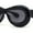 Black, variant on Womens Unique Balloon Thick Racer Shield Retro Sunglasses All Black