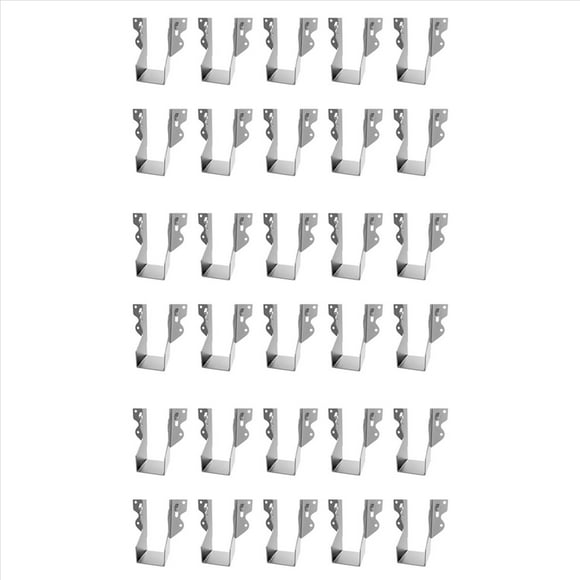 30Pcs Strong Tie Brackets LU24 2X4 Joist Hanger Galvanizing Face Mount Joist Hangers for Wood Hurricane Ties Rafter Ties,30 x joist hangers,Silver
