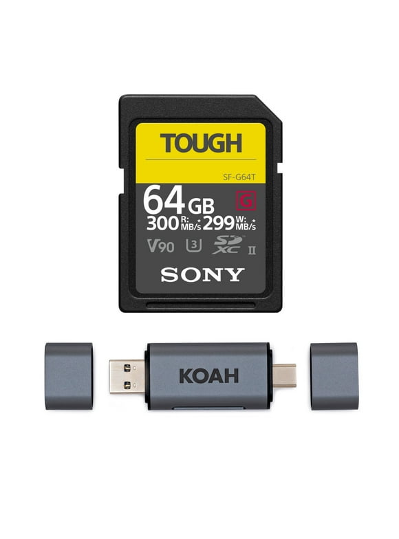 Sony 64GB UHS-II Tough G-Series SD Card and Reader Bundle