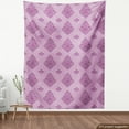 thumbnail image 4 of Ambesonne Damask Fabric by the Yard Upholstery, Purple Curvy Ornaments Art, 2 Yards, Pale Fuchsia Pale Mauve, 4 of 5