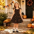 thumbnail image 2 of Likimi Children Girls Hallowmas Dress Crew Neck Sleeveless Halloween Graphic Print For Party Comfortable Dresses Size 3-4 Years, 2 of 5