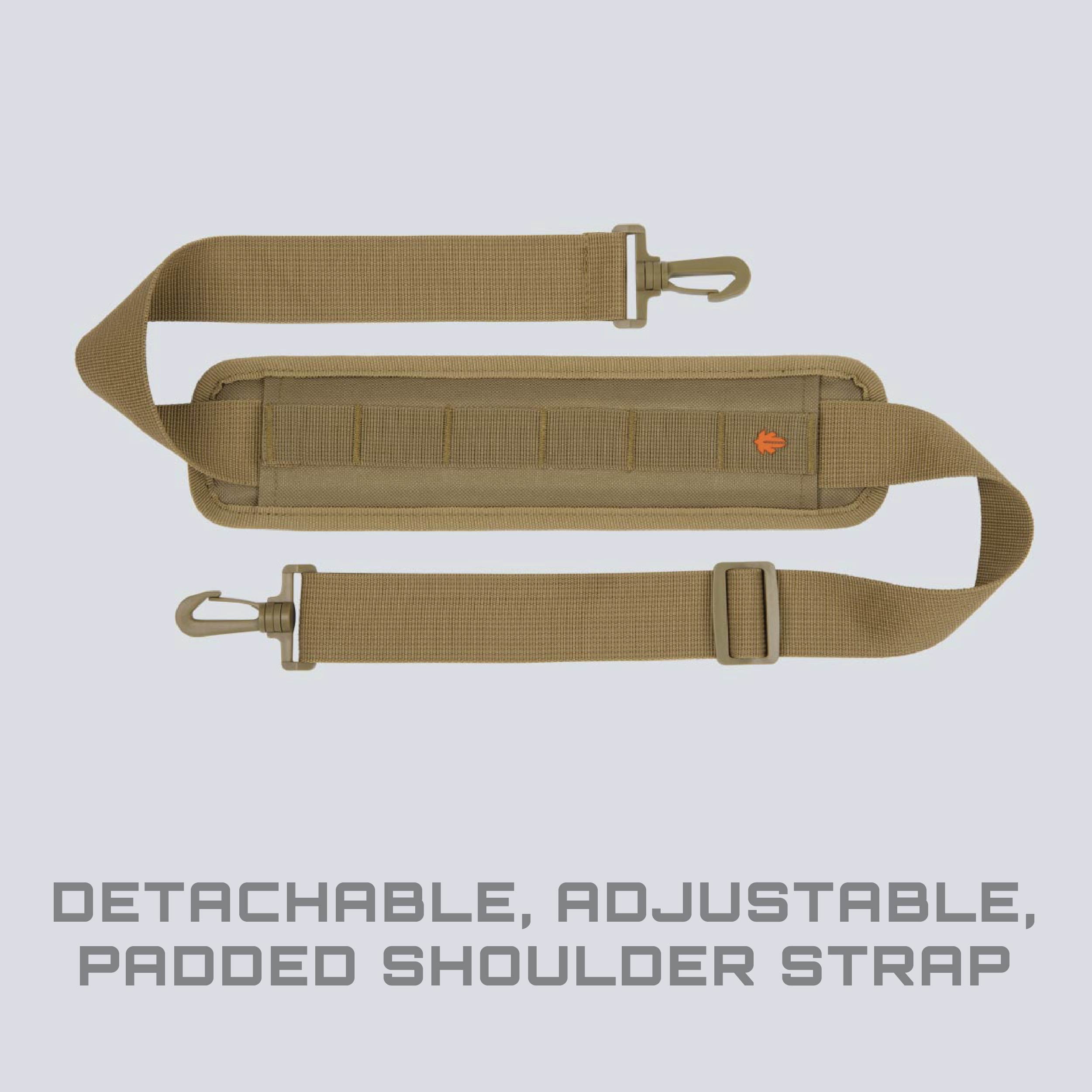 Tac-Six™ 38" Lockable Squad Firearm Case, Laser Cut Molle Front, Coyote
