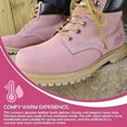 thumbnail image 5 of Steel Toe Boots for Women - Light Pink-10.5M | Waterproof Work Boots for Women Steel Toe Boots | Slip Resistant Work Shoes for Women | Lightweight Nubuck Leather for Comfort and Style, 5 of 8