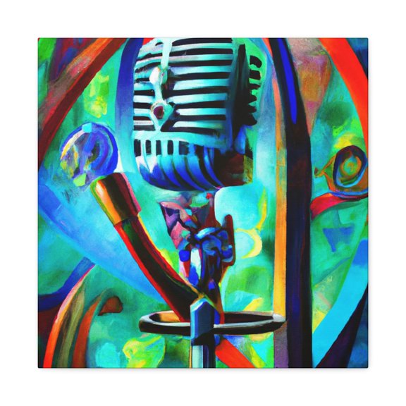 Singing into the Microphone - Canvas