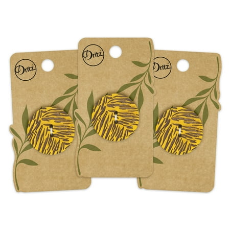 UPC: 0072879308624 | Dritz Sustainable Coconut Round Button 30mm Mustard 3 Pack