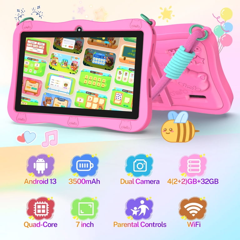 FITIFUN Kids Tablet 7 inch Android 13, Pink, 4GB RAM, 32GB ROM FITIFUN Kids Tablet 7 inch Android 13, Pink, 4GB RAM, 32GB ROM