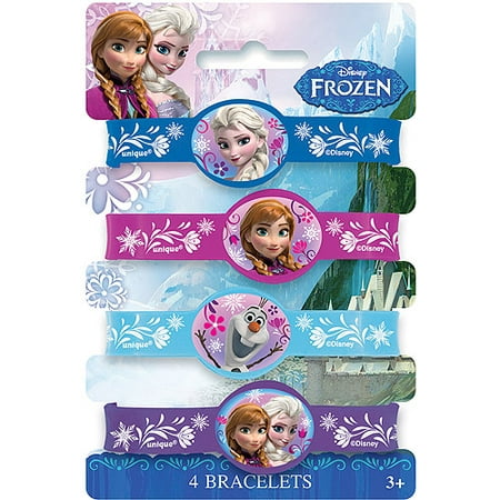 Disney Frozen Rubber Bracelet Party Favors, Assorted, 4ct