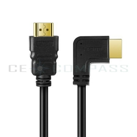 HDMI Cable Right Angle 270 Degree (15FT) - High Speed HDMI Wire Cord Support UHD 4K 60hz 2K 2160p Full HD 1080p Quad HD 1440p 3D ARC Ethernet For Xbox One X /S PS4 Pro / Slim & Apple TV