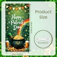 thumbnail image 2 of Green Theme St. Patrick's Day Banner Shamrock Pattern Irish Festival Display Gold Coins Design Beer Mug Leprechaun Backdrop for St. Patrick's Day Party Irish Celebration Pub Event, 2 of 9