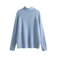 thumbnail image 1 of Yuyuzo Sweaters for Women Cable Knit Long Sleeve High Neck Fall Winter Solid Color Pullover Tops, 1 of 3