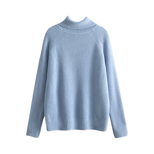 Yuyuzo Sweaters for Women Cable Knit Long Sleeve High Neck Fall Winter Solid Color Pullover Tops