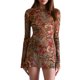 thumbnail image 1 of Mujeres Moda Mini Vestido Color Sólido/ Estampado Floral Manga Larga Sexy Vestido Delgado Sin Espalda Moda Femenina Fiesta Streetwear Nituyy Mini Vestido de Mujer Sólido, 1 of 5