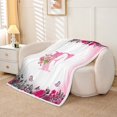 thumbnail image 2 of Erosebridal Letter Initial Throw Blanket for Couch 60x80,Monogrammed Personalized Fleece Blanket,Flower Decor, 2 of 7
