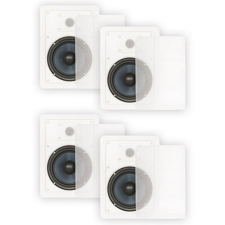 Blue Octave BDW62 In Wall 6.5" Speakers 2 Way Home Theater Surround Sound 2 Pair Pack