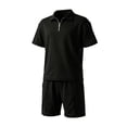 thumbnail image 6 of Dresfit Polo Shirt and Shorts Set Men Short Sleeve Quarter Zip Shirts Shorts Tracksuit Summer 2026 Oversized Breathable Clothing Set M, 6 of 6