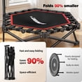 thumbnail image 3 of EAST MOUNT Foldable Trampoline Indoor, Folding Rebounder Trampoline for Adults with Handles, Stable & Quiet, Indoor Outdoor, Whole-Body Workout & Relaxation at Home-42IN, 3 of 8