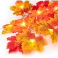 thumbnail image 1 of Luces de hadas de hojas de arce, 20 luces LED de guirnalda de hojas de arce otoñales, luces decorativas de guirnaldas de hojas de otoño con pilas para fiestas, luces navideñas, Acción de Gracias, 1 of 8