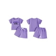 thumbnail image 2 of BemeyourBBs Toddler Baby Girl Cowgirl Birthday Outfits Summer 1 2 3 4 5 6 Years Old Birthday Clothes Cowgirl Hat Letter Embroidery Short Sleeve T Shirt and Rolled Shorts Set, 2 of 9
