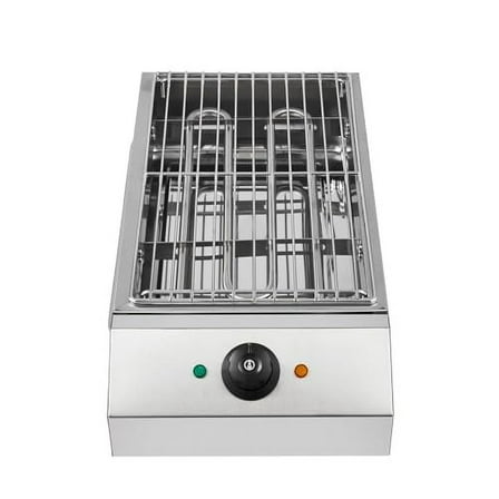 110V Electric Grill, 1800W Stainless Steel Electric Indoor Searing Grill Party Grill Electric BBQ Grill Electric Cooking Grill, Electric Smokeless Barbecue Oven Grill for BBQ Equip