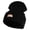 Black, variant on Ball Python Embroidered 12 Inch Long Knitted Beanie - Black OSFM