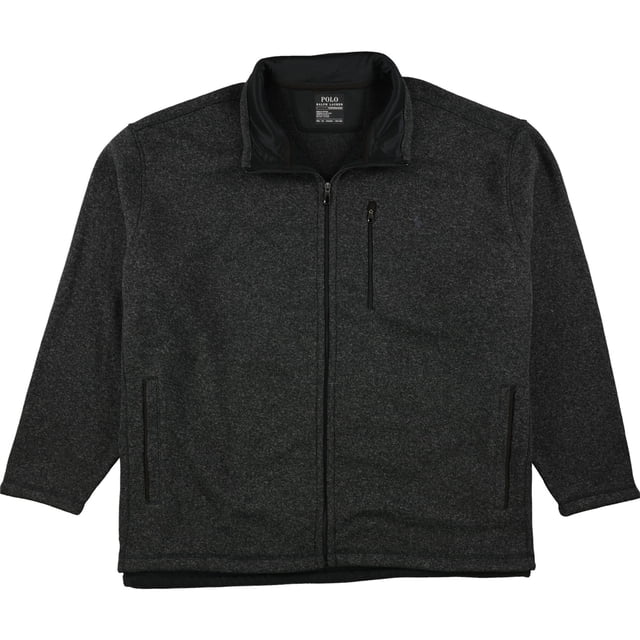 Ralph Lauren - Chaqueta de forro polar con cuello simulado para hombre, color negro, XLT