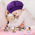thumbnail image 4 of Satin Bonnet for Girls,Shower , Hair Care Cap for Chrildren,Soft Wide Elastic Band Sleep Hair Bonnet for Curly Hair Braids for Teens Child Toddler, 4 of 7