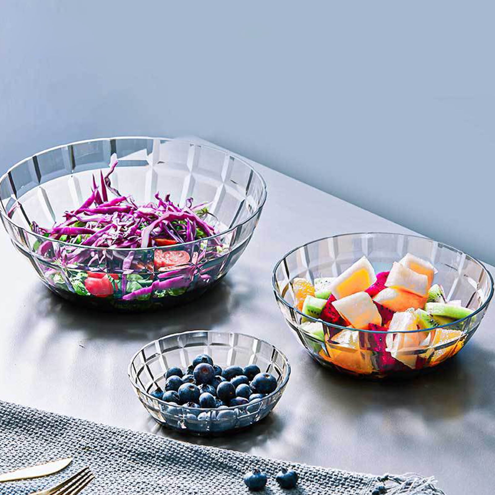 Neinkie Crystal Clear Plastic Serving Bowls Salad Snack Disposable Bowls Perfect For Your Party or Event Party Snack or Salad Bowl Chip Bowls Snack Bowls Candy Dish Walmart