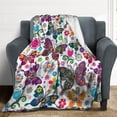 thumbnail image 5 of Yibo Butterfly Blanket Flannel Soft and Comfortable Anti-static Bed Sofa Blanket, 5 of 7