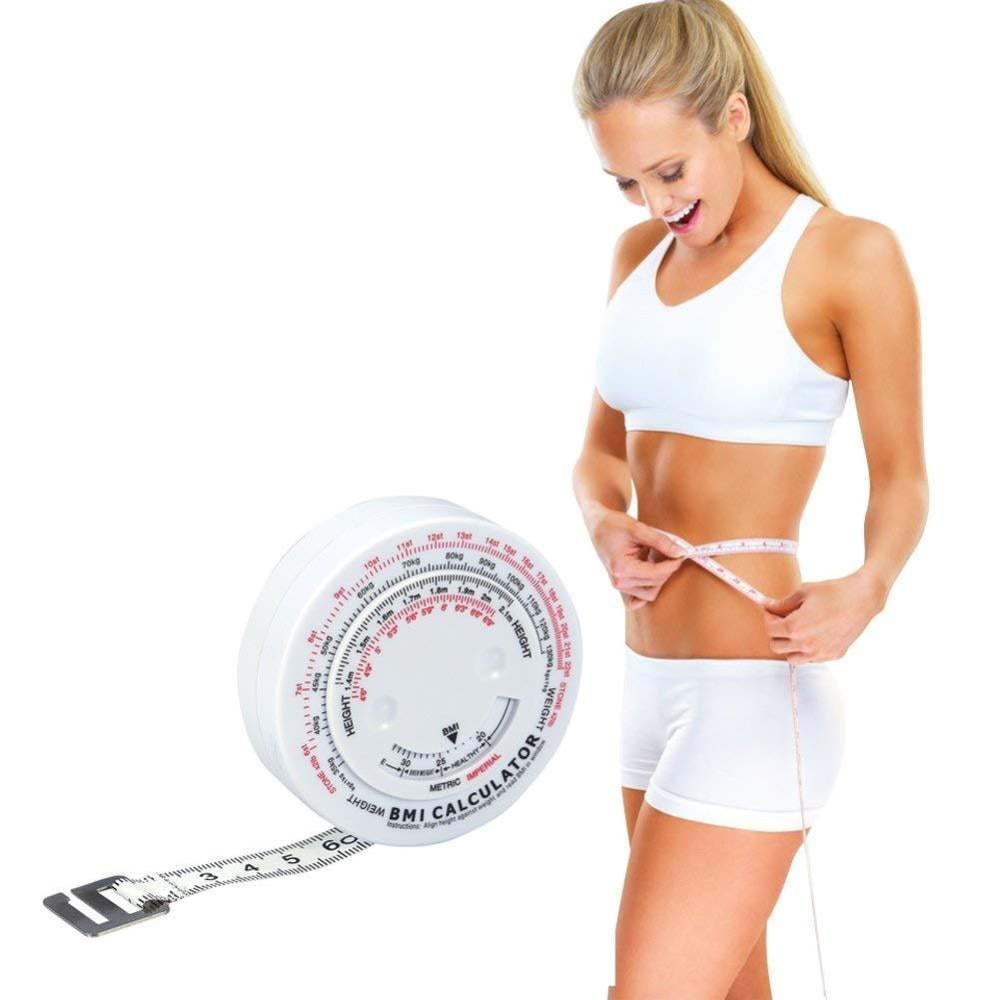 Body Fat Caliper+Body Mass Measuring Tape Tester Fitness Weight Loss Muscle QW 