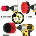 thumbnail image 7 of Outdoor Drill Powered Cleaning Brushes - Heavy Duty Deck Scrub Brush - Deck Scrub Brush - Long Handled Scrub Brush for Cleaning - Concrete Scrub Brush - Wood Floor Scrubber - Gutter Cleaning Brush, 7 of 7