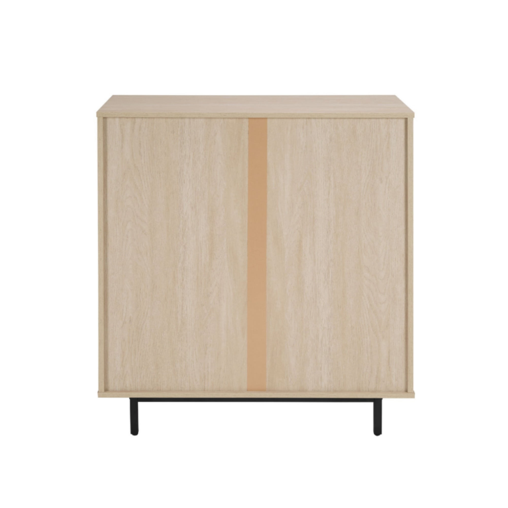 GARITIN Modern Wood Grain Accent Cabinet with Doors, Buffet Sideboard Storage Cabinet with Adjustable Shelf and Concealed European Hinges, Stylish Organizer for Living Room Kitchen Entryway, Yellow