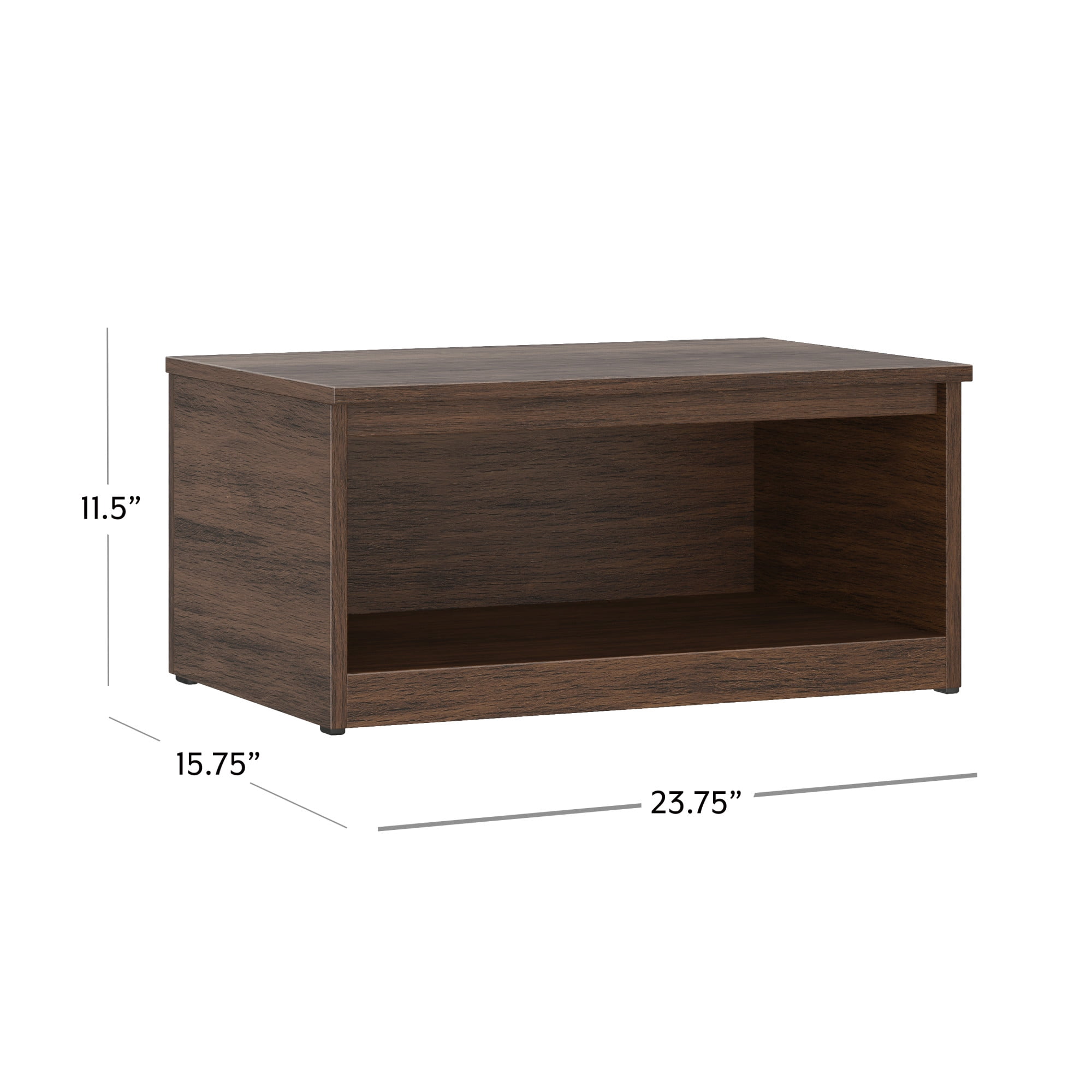 (3 pack) Mainstays Ardent Open Shelf Modular Storage System, Walnut