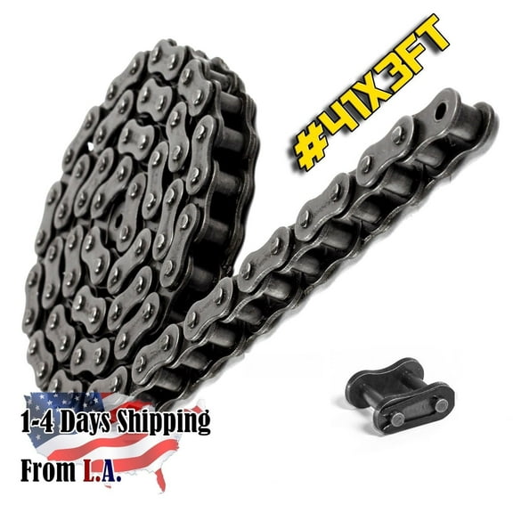 #41 Roller Chain 3 Feet with 1 Connecting Links Go-karts, Scooters and Mini Bikes
