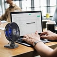 thumbnail image 7 of GZXS Home Office Small Desk Fan with 3 Speed 40° Adjustment for Better Cooling, Quiet Fan with 4.9ft Cord, Black, 7 of 7