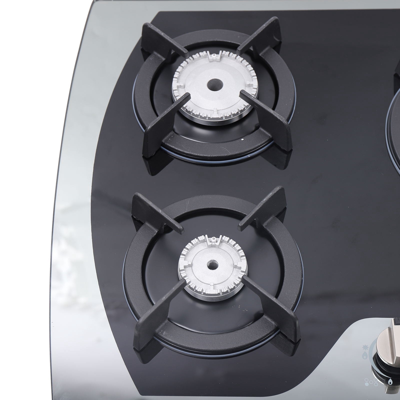 WUZSTAR 5 Burners Built-in Gas Cooktop,Stainless Steel Gas Hob Stove Automatic Pulse Ignition Countertop Stove