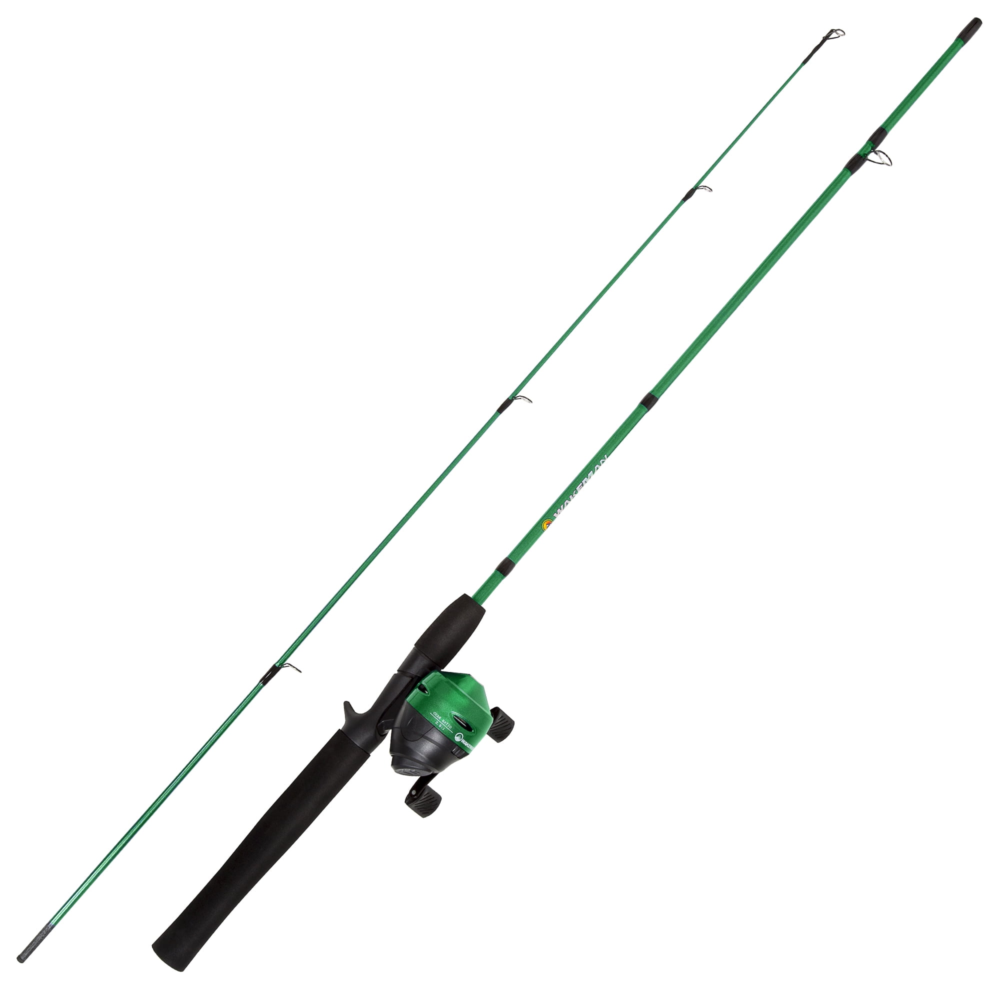 Fishing Pole – 64-Inch Fiberglass and Stainless Steel Rod and Pre-Spooled  Reel Combo for Lake, Pond and Stream Casting by Wakeman Outdoors (Blue;