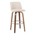 thumbnail image 4 of LumiSource Brown Toriano 30" Fixed-Height Barstool - Set of 2, 4 of 6