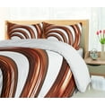 thumbnail image 5 of Ambesonne Abstract Duvet Cover Set, Helix Coil Spiral Swirled, 2-Calking, Dark Orange White, 5 of 7