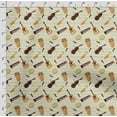thumbnail image 4 of Soimoi Musical Instruments Print,Cotton Poplin, Sewing Fabric Sold by The Yard 42 Inch Wide,Sewing Craft Quilting/Quilt Making Fabric, Yellow, 4 of 5